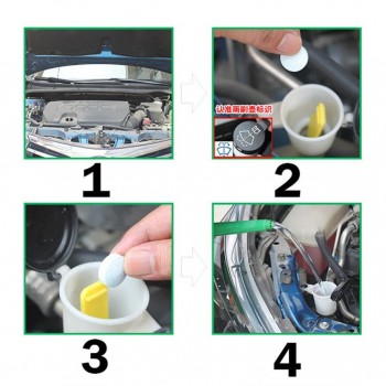 Car Window Clean Concentrated Effervescent Tablets 6pcs Auto Car Windshield Glass Wash Cleaning Concentrated Effervescent Tablet