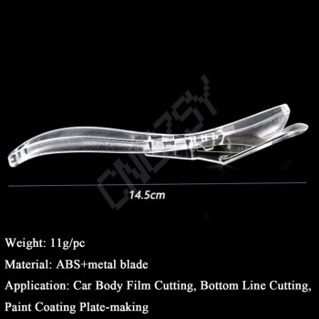 2pcs Safety Transparent Vinyl Liner Cutters 14.5*2cm Car Vinyl Film Paper Cutting Cutter 3d Carbon Fiber Sticker Cut Knife 2E20