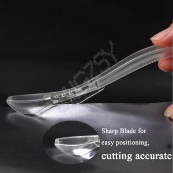 2pcs Safety Transparent Vinyl Liner Cutters 14.5*2cm Car Vinyl Film Paper Cutting Cutter 3d Carbon Fiber Sticker Cut Knife 2E20
