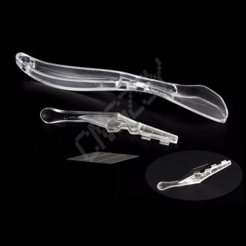 2pcs Safety Transparent Vinyl Liner Cutters 14.5*2cm Car Vinyl Film Paper Cutting Cutter 3d Carbon Fiber Sticker Cut Knife 2E20