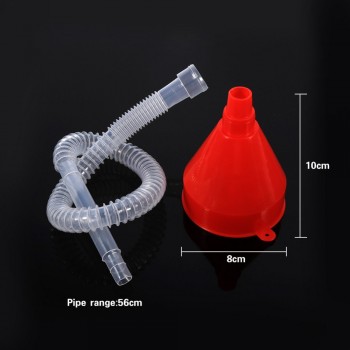 Vehicle Plastic Filling Funnel with Soft Pipe Spout Pour Oil Water Fuel Petrol Diesel Gasoline Universal for Car Motorcycle ATV