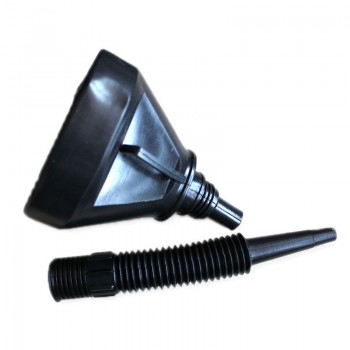Black Plastic Car Funnel Gasoline Funnel With Mesh Filter Soft Spout Pipe For Fuel Diesel