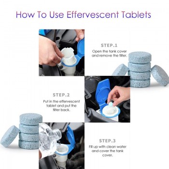 5PCS Car Solid Wiper Cleaner Effervescent Tablet Cleaner Car Auto Window Cleaning Windshield Glass Cleaner