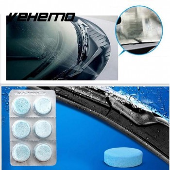 Vehemo 6 Pcs/Pack Auto Windscreen Cleaner Car Cleaning Solid Wiper Fine Agent Pills Effervescent Tablets Glass Water Seminoma