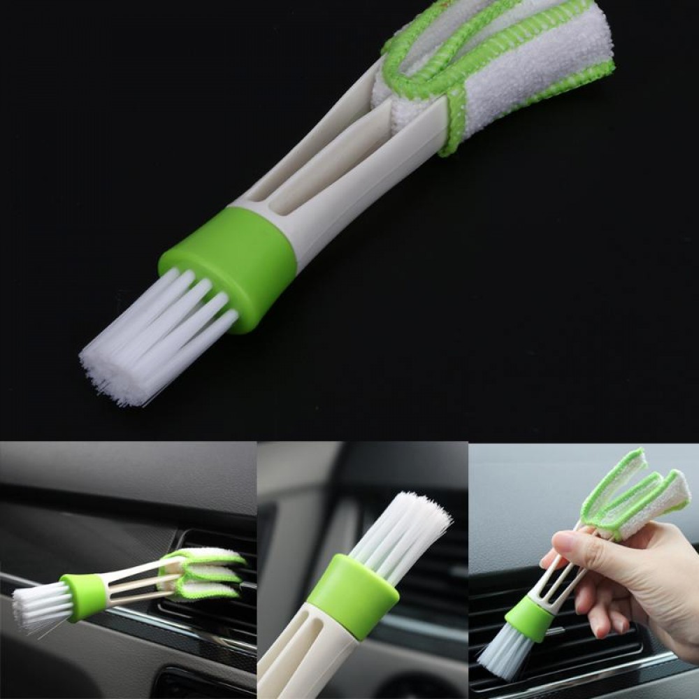 VODOOL Portable Double Ended Car Air Conditioner Vent Slit Cleaner Brush Instrumentation Dusting Blinds Keyboard Cleaning Brush
