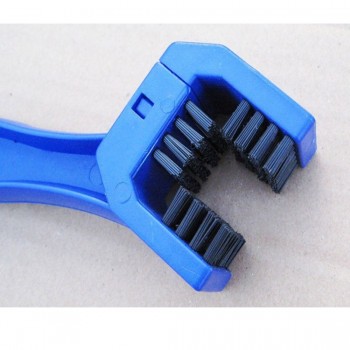 Dongzhen Motorcycle Bike Chain Cleaning Brush Cycling Brake Dirt Remover Tool Tire Maintenance Cleaning Brush Blue 1pcs