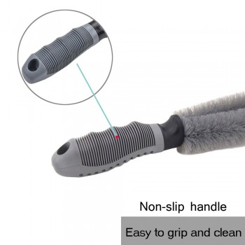 Car Wheel Cleanning Brush Wash Soft Bristles with Non-slip Handle for Car Tire Brush Motorcycle Washing Cleaning Tool