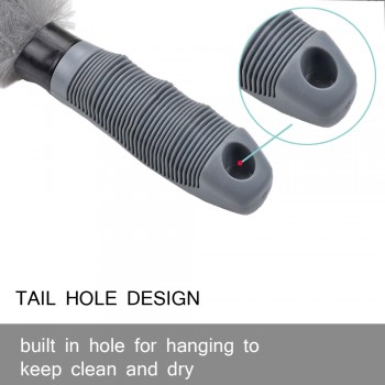Car Wheel Cleanning Brush Wash Soft Bristles with Non-slip Handle for Car Tire Brush Motorcycle Washing Cleaning Tool