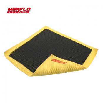 Marflo Car Wash Magic Clay Bar Towel Cloth Microfiber Yellow King Grade Auto Care Detail Bar Clean Paint Brilliatech