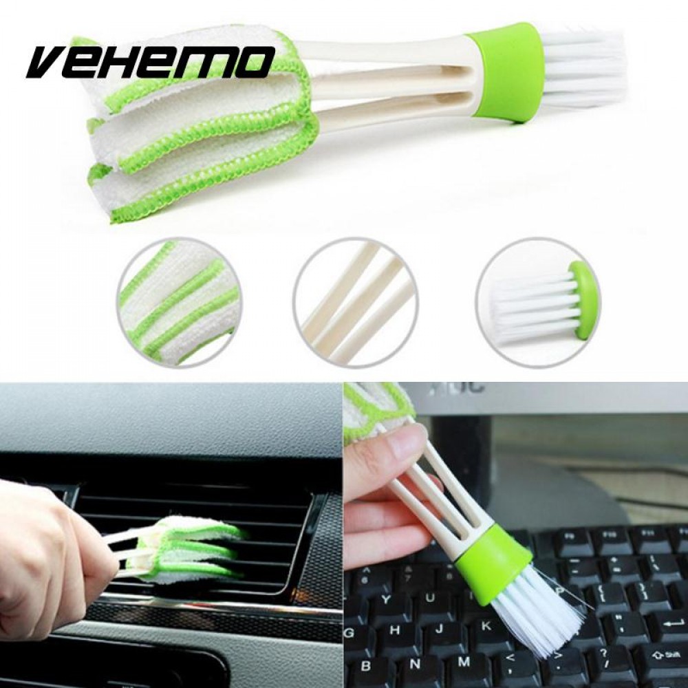 Vehemo Car Dashboard Vent Cleaner Tool Computer Keyboard Air Outlet Dust Cleaning Brush