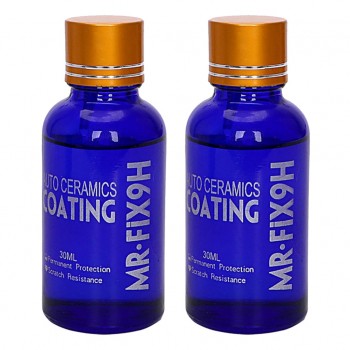 2PCS 9H Car Oxidation Liquid Ceramic Coat Super Hydrophobic Glass Coating Set Polysiloxane and Nano materials Care Multicolor H9