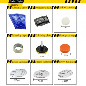 LocBondso Headlight Restoration Kit DIY Headlamp Brightener Car Polish Paste Auto Care Head Lamp Lense Head Light Repair Tools
