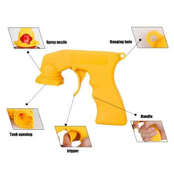 Spray Adaptor Paint Care Aerosol Spray Gun Handle with Full Grip Trigger Locking Collar Car Maintenance Car Styling Accessories