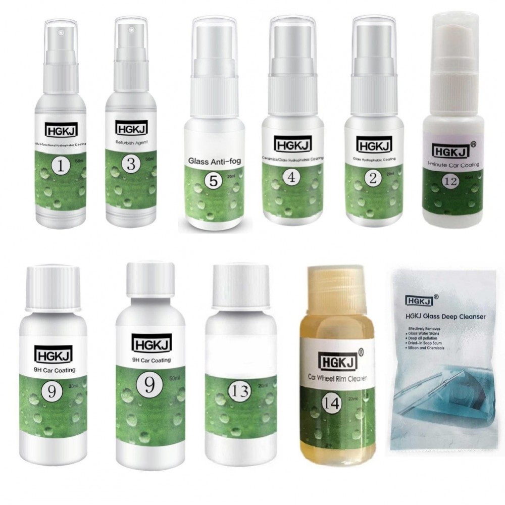 HGKJ 1~14 20/50ml  Car Interior Leather Seats Refurbished Agent Plastic Maintenance Clean Detergent Refurbisher Cleaner