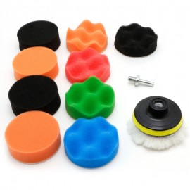 11 Pcs 3/4/5/6/7 Buffing Sponge Polishing Pad Kit Set For Car Polisher Buffer