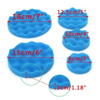 11 Pcs 3/4/5/6/7 Buffing Sponge Polishing Pad Kit Set For Car Polisher Buffer