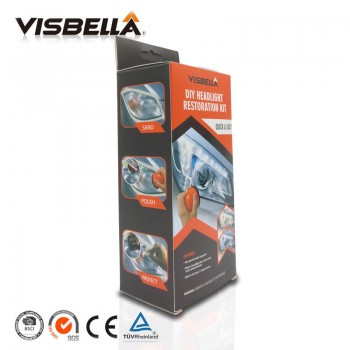 Visbella Professional Headlight Restoration System Kit DIY Headlamp Car Care Repair kit  Light Clean Polish by manual with cloth