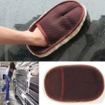 Car Care Practical Wash Cleaning Brushes Polishing Mitten Brush Wool Glove Soft Coffee Cleaner Washer Tools Motorcycle Accessory