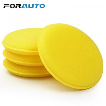 FORAUTO Sponge 12 pcs/set Car Cleaning Tool Tyre Dressing Foam Wax Sponge Anti-Scratch Applicator Pads Yellow Polishing Towel