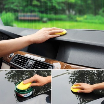 FORAUTO Sponge 12 pcs/set Car Cleaning Tool Tyre Dressing Foam Wax Sponge Anti-Scratch Applicator Pads Yellow Polishing Towel