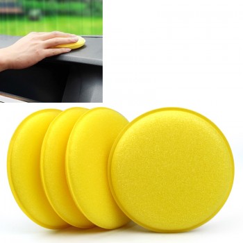 FORAUTO Sponge 12 pcs/set Car Cleaning Tool Tyre Dressing Foam Wax Sponge Anti-Scratch Applicator Pads Yellow Polishing Towel