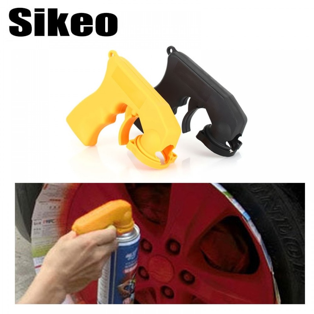 Sikeo Spray Adaptor Paint Care Aerosol Spray Gun Handle With Full Grip Trigger Locking Collar Car Maintenance