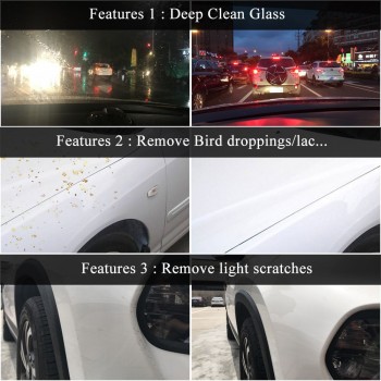 Car Scratch Remover Liquid Sponge window Glass Deep Cleaner Glass Cleaning Sponge Remove Oil Film Polish Nano Ceramic Coating