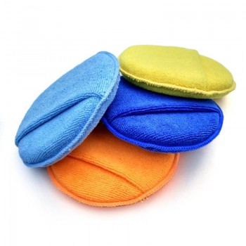 Microfiber Wax Applicator Pad 17*2.5cm Ultra Soft Microfiber With Finger Pocket Polish Car Wax Apply Remover Buff Pads