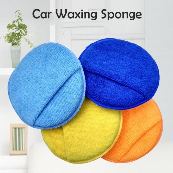 Microfiber Wax Applicator Pad 17*2.5cm Ultra Soft Microfiber With Finger Pocket Polish Car Wax Apply Remover Buff Pads