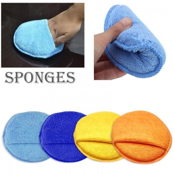 Microfiber Wax Applicator Pad 17*2.5cm Ultra Soft Microfiber With Finger Pocket Polish Car Wax Apply Remover Buff Pads