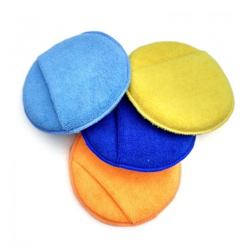 Microfiber Wax Applicator Pad 17*2.5cm Ultra Soft Microfiber With Finger Pocket Polish Car Wax Apply Remover Buff Pads