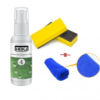 50ML Car Windshield Liquid Ceramic Coat Whit towel and sponge Super Hydrophobic Glass Coating Cleaning  effectiveness of wipers