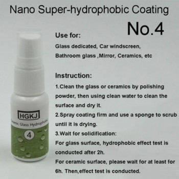 50ML Car Windshield Liquid Ceramic Coat Whit towel and sponge Super Hydrophobic Glass Coating Cleaning  effectiveness of wipers