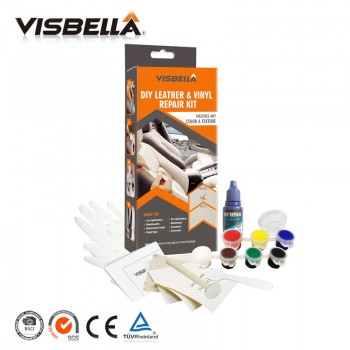 Visbella Professional DIY Leather Vinyl Repair Kit Coats Holes Scratch Cracks Auto Car Care Repair kit Restore Tools with cloth
