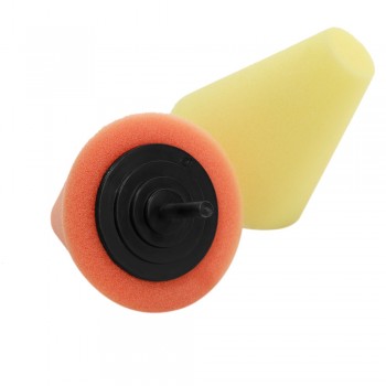 1Pcs Automotive Car Burnishing Foam Sponge Polishing Cone Shaped Buffing Pads For Car Wheel Hub Cleaning Tools