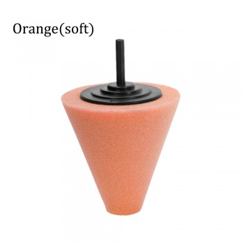 1Pcs Automotive Car Burnishing Foam Sponge Polishing Cone Shaped Buffing Pads For Car Wheel Hub Cleaning Tools