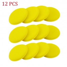 12pcs Car Vehicle Wax Polish Foam Sponge Hand Soft Wax Yellow Sponge Pad Buffer Detailing Care Wash Clean Towel