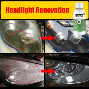 HGKJ-8 20/50ML Car Lens Restoration Kit Headlight Brightening Headlight Repair Refurbished Agent Enhances visibility safety