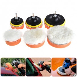 5Pcs 3/4/5 inch M10 Sponge Waxing Buffing Polishing Pad Kit with Drill Adapter Automobiles Tools Maintenance Care Paint Care