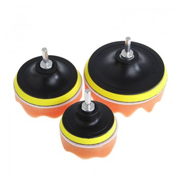 5Pcs 3/4/5 inch M10 Sponge Waxing Buffing Polishing Pad Kit with Drill Adapter Automobiles Tools Maintenance Care Paint Care