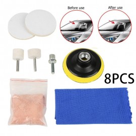 8pcs/Set Universal Car Glass Polishing Kit Practical Auto Car Windscreen Repair Window Scratch Remover Set New Arrival