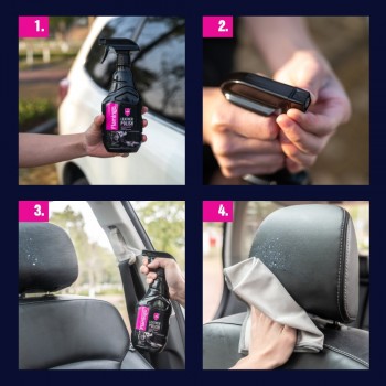 500ml Car Leather Polish Interior Seats Rubber Vinyl Coat Cleaner Auto Leather Maintenance Refurbisher 16.23oz