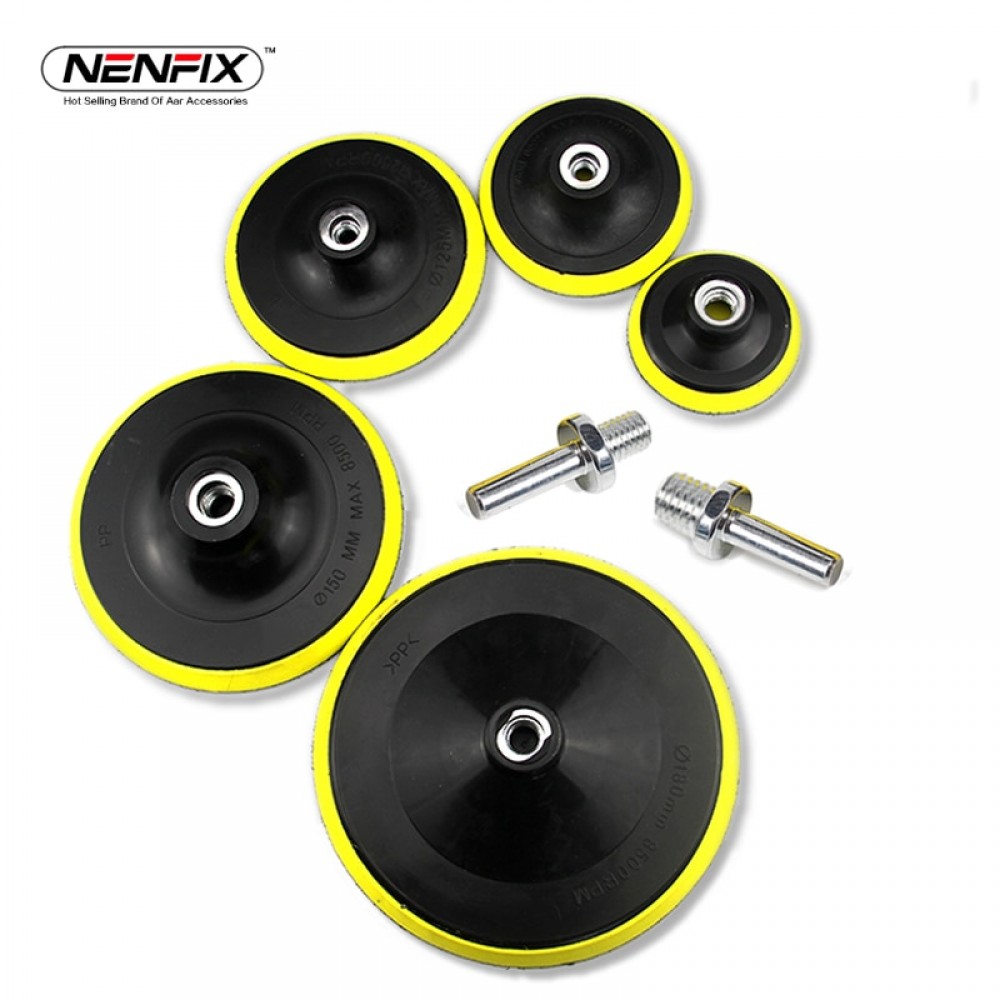 3~7inch Sandpaper Sucker Polishing Self-adhesive Disc amp; Drill Rod Backing Pad Plate Car Polisher Bonnet Dia. 80-180mm Paint Care