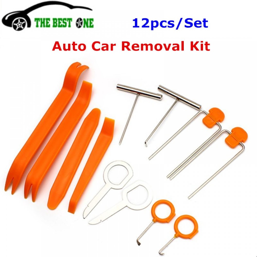 Auto Car Accessories 12pcs/Set Automotive Car Radio Panel Door Clip Trim Dash Audio Fast Removal Installer Pry Repair Tool Kit
