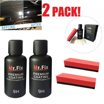 2PCS Mr fix9H Car Oxidation Liquid Ceramic Coat Super Hydrophobic Glass Coating Set Polysiloxane materials Care Multicolor H9