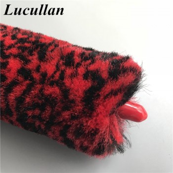 Lucullan Single Pack Improved Version Strengthening Handle Premium Wool Wheel Brush 38/48CM Car Rim Brushes Soft Fibers Woolies