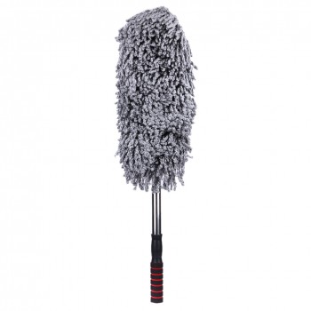 Microfiber Car Cleaning Brush Auto Window Duster Retractable Stainless Steel Long Handle Dust Wax Washable Drag Wax Shan Washer