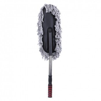Microfiber Car Cleaning Brush Auto Window Duster Retractable Stainless Steel Long Handle Dust Wax Washable Drag Wax Shan Washer