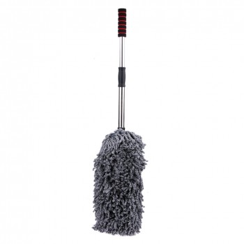 Microfiber Car Cleaning Brush Auto Window Duster Retractable Stainless Steel Long Handle Dust Wax Washable Drag Wax Shan Washer