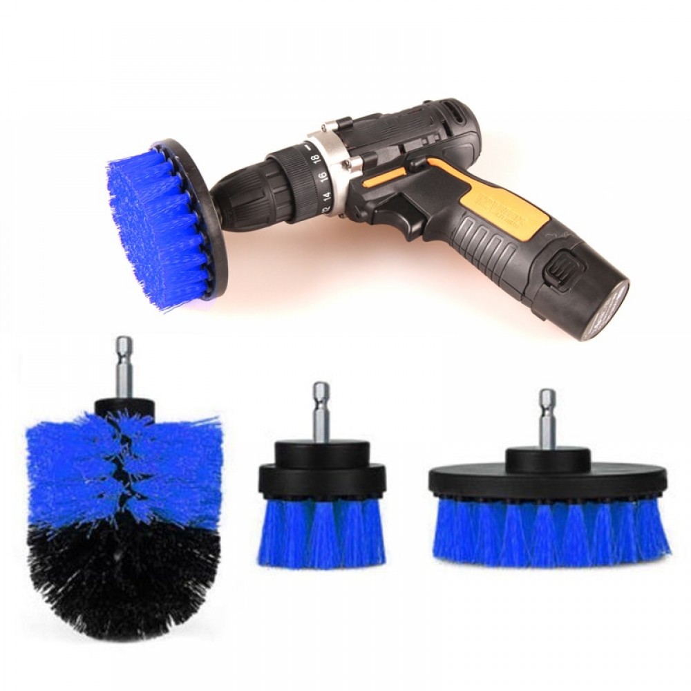 3pcs Power Scrubber Brush Set For Bathroom Cleaning Cordless Drill Attachment Kit Drill Scrubber Brush